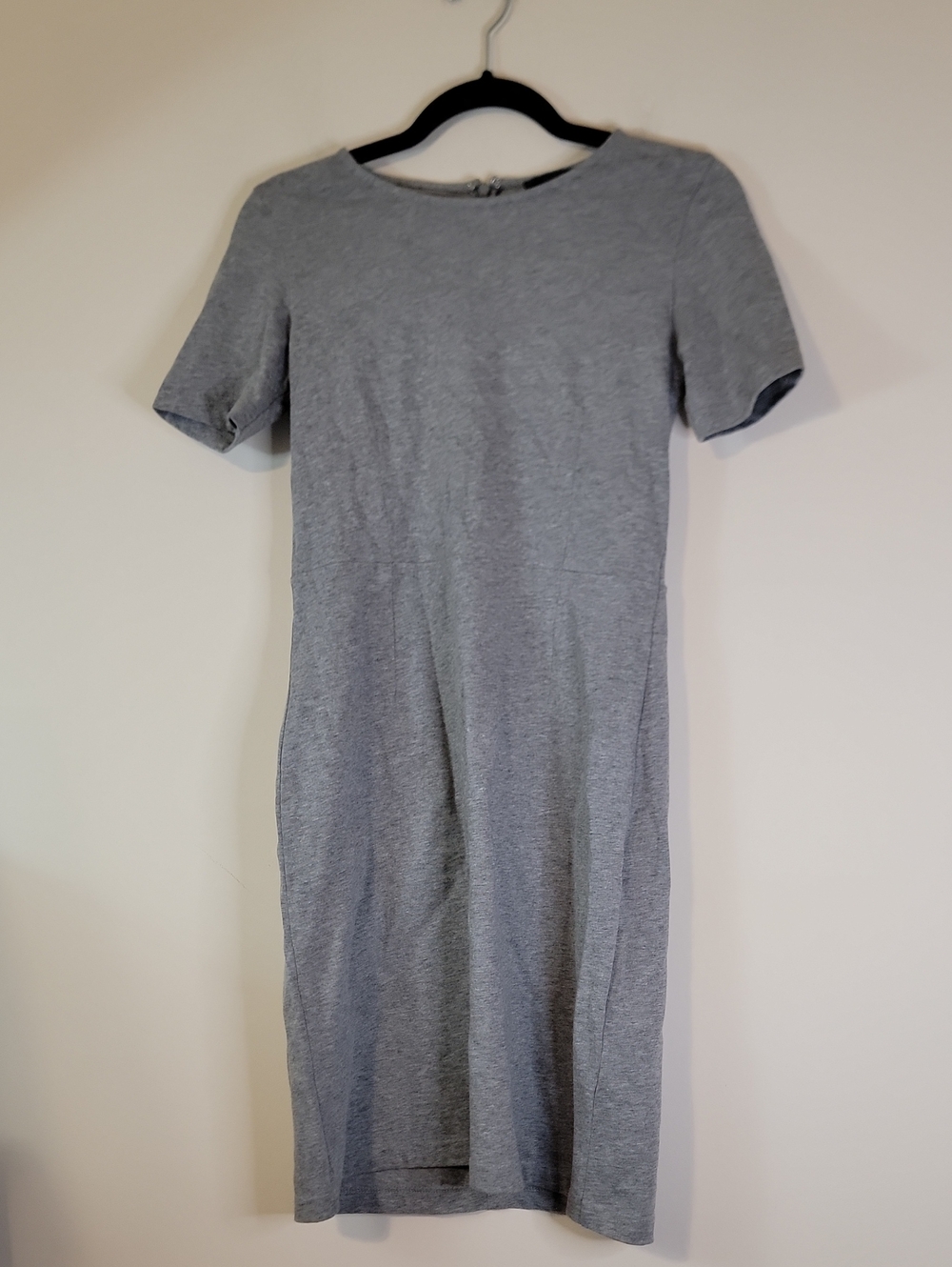 J. Crew Heather Gray Midi Sheath Dress
